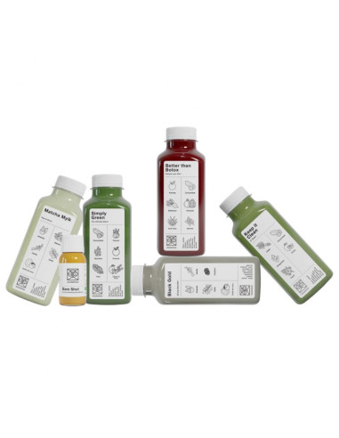 Cure de jus DETOX débutant avec laits végétaux | 1 jour