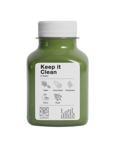 Jus keep it clean 250ml : céleri, concombre, gingembre, citron persil