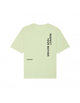 T-shirt mixte vert Respect Your Mother en coton BIO