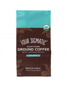 Ground coffee from adaptogenic organic plants